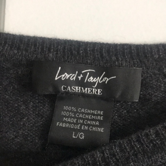 NWT 100% cashmere charcoal grey crew neck sweater - Picture 2 of 6